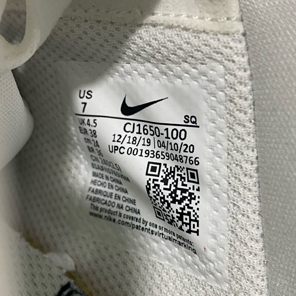 Women’s Air Force 1 ‘07 LX Low Tear Away Nike White/Multi Color Size 7 Unisex - Picture 11 of 16
